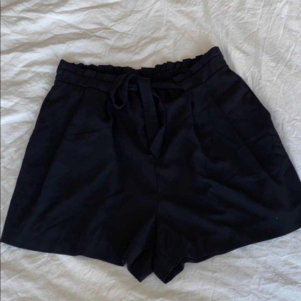 Worthington Black Paper Bag Shorts